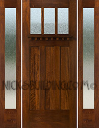 craftsman style entry door with Rain Glass