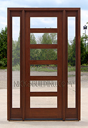 modern door and sidelights AC508 with Clear glass