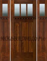 craftsman door and sidelights AC601 Reed Glass