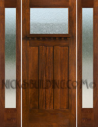 craftsman style door AC401 Rain Glass