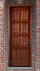 Carved mahogany doors the Baltic