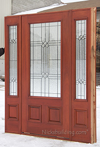 affordable front doors in mahogany with cherry finish - PFC 200 Cherry