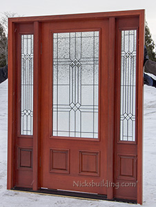 affordable front doors with cherry finish