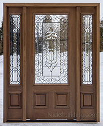 affordable front doors in Walnut Finish Model PFC 200