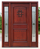 Red Mahogany Doors and Sidelites