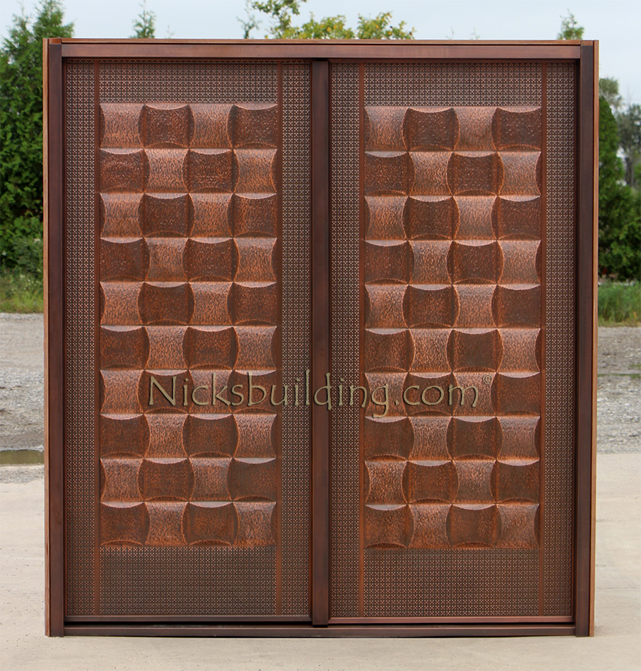 copper exterior double doors