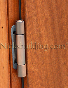 copper double doors hinges