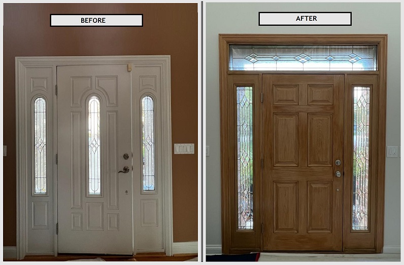 before and after door application