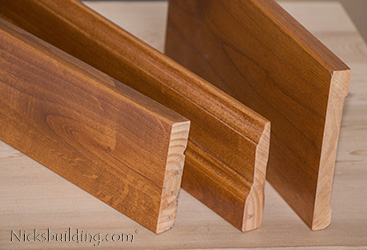 knotty alder interior casing and baseboard