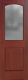 2 Panel Mahogany Interior Glass Doors