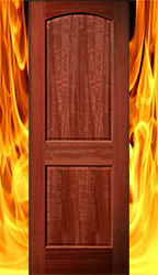 2 panel mahogany fire rated doors