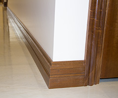 poplar casing and baseboard installation