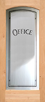 801 etched glass full lite interior arched office door