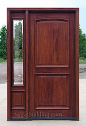 N-2 Panel door with N-75 Sidelite Clear Beveled Glass