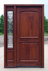 N-2 Panel door with N-75 Sidelite Majestic Glass