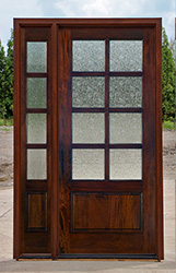 rain glass doors with 1 sidelite