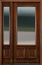 exterior front doors with 1 sidelite and reed glass