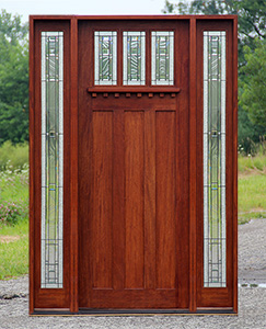 Craftsman Doors in 8' 0" with Art Glass