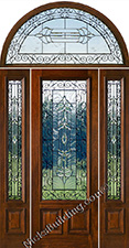 Solid Mahogany Doors Sidelites Half-Round Transoms