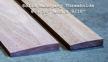 solid mahogany threshold