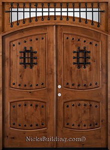 Phoenix Arched Double Doors with Transom