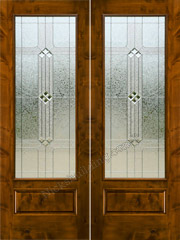 rustic sw250 patio doors with obscured builder glass and zinc caming