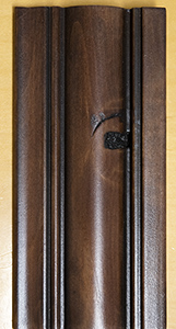 Knotty alder Interior Casing with Tuscan Finish Black Glaze