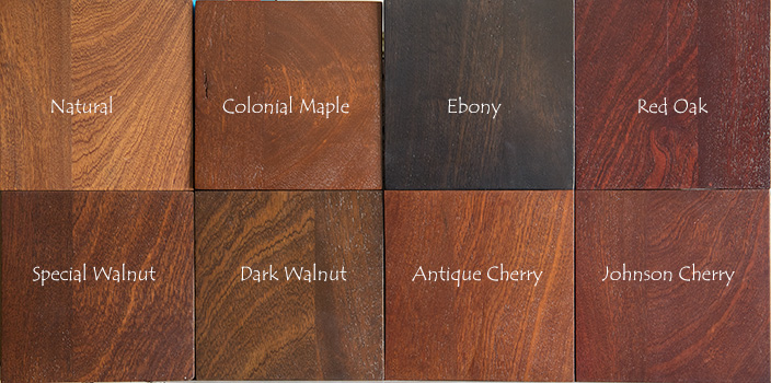 Sapele Mahogany Stain Samples