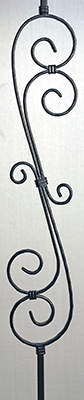 S iron baluster