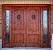 Exterior alder double doors