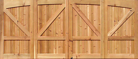 Knotty Cedar Garage Doors